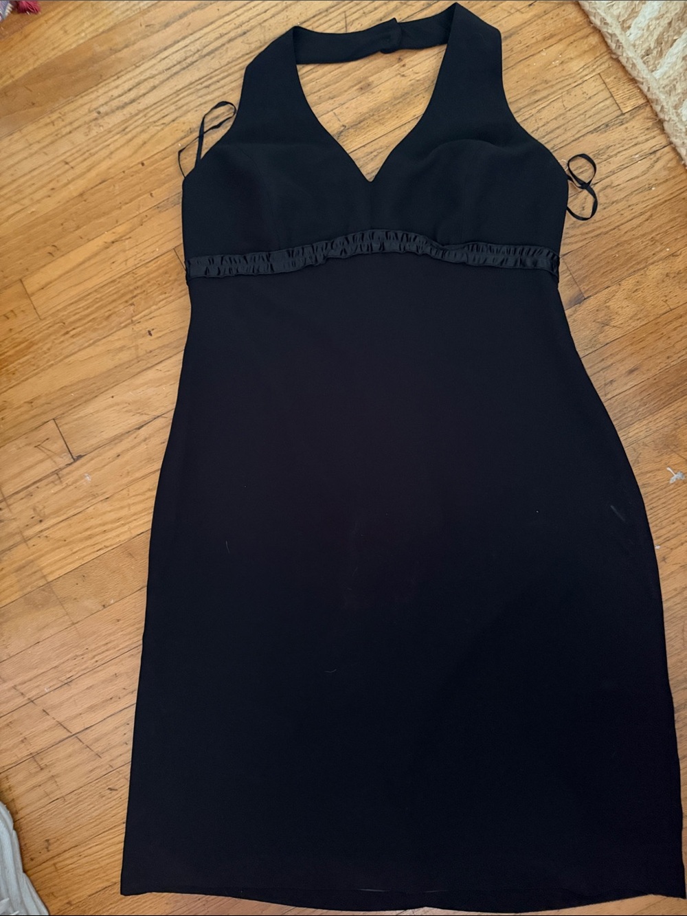 Amanda Smith Black Backless Halter Mini Dress
